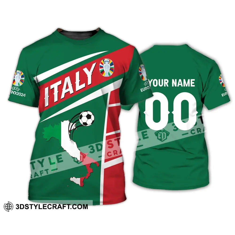 Unisex Shirt - Custom Name And Number Italy National Team Map T-Shirt / S T-Shirt