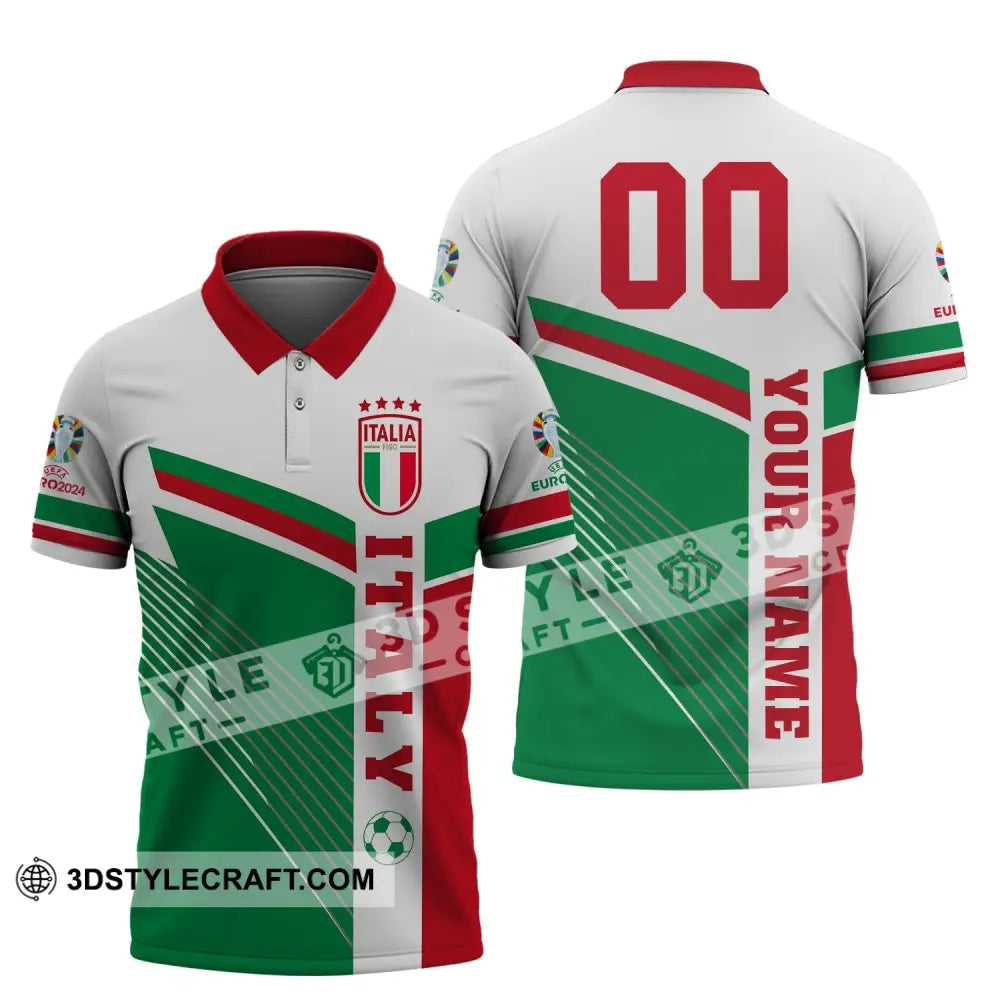 Unisex Shirt - Custom Name And Number Italy National Team Polo / S T-Shirt