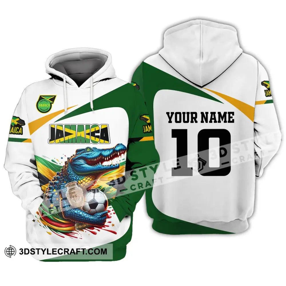 Unisex Shirt Custom Name And Number Jamaica Football Polo Euro 2024 Hoodie Long Sleeve / S T-Shirt