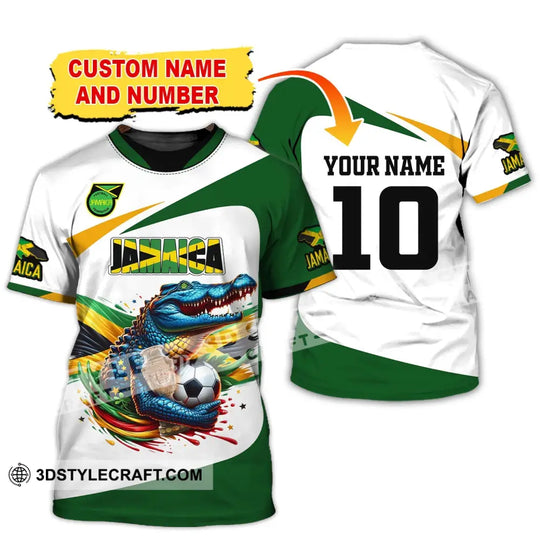 Unisex Shirt, Custom Name and Number Jamaica Football Polo Shirt, Euro 2024 Jamaica Football Hoodie Long Sleeve Shirt style option 3