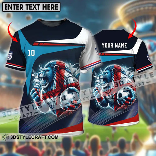 Unisex Shirt - Custom Name And Number, Lion England Euro 2024 Team Shirt style option 1