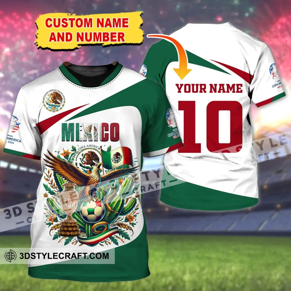 Unisex Shirt Custom Name And Number Mexico Football Polo Long Sleeve T-Shirt