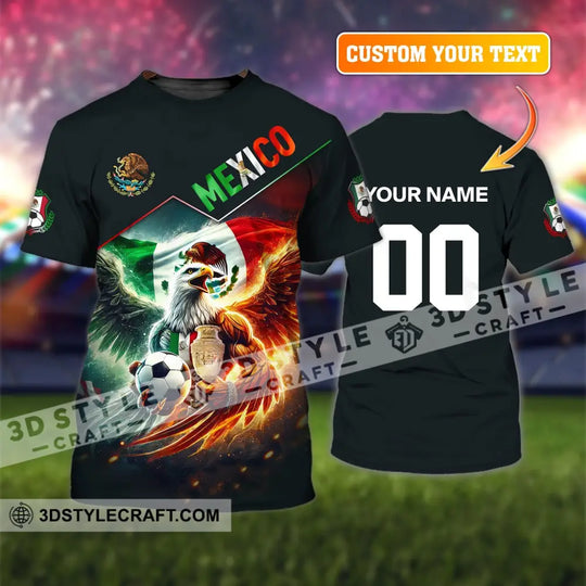 Unisex Shirt, Custom Name and Number Mexico Football T-Shirt, Euro 2024 Mexico Football Polo Long Sleeve Shirt style option 1