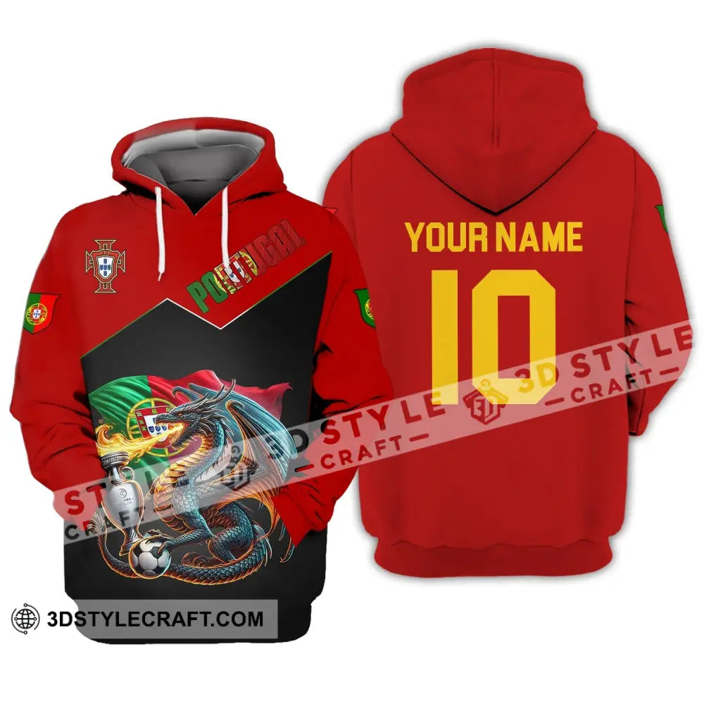 Unisex Shirt - Custom Name And Number National Team Sport Portugal Hoodie / S T-Shirt