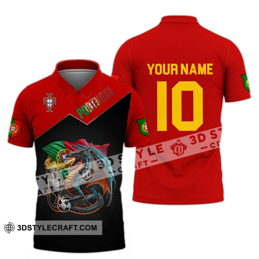 Unisex Shirt - Custom Name And Number National Team Sport Portugal Polo / S T-Shirt