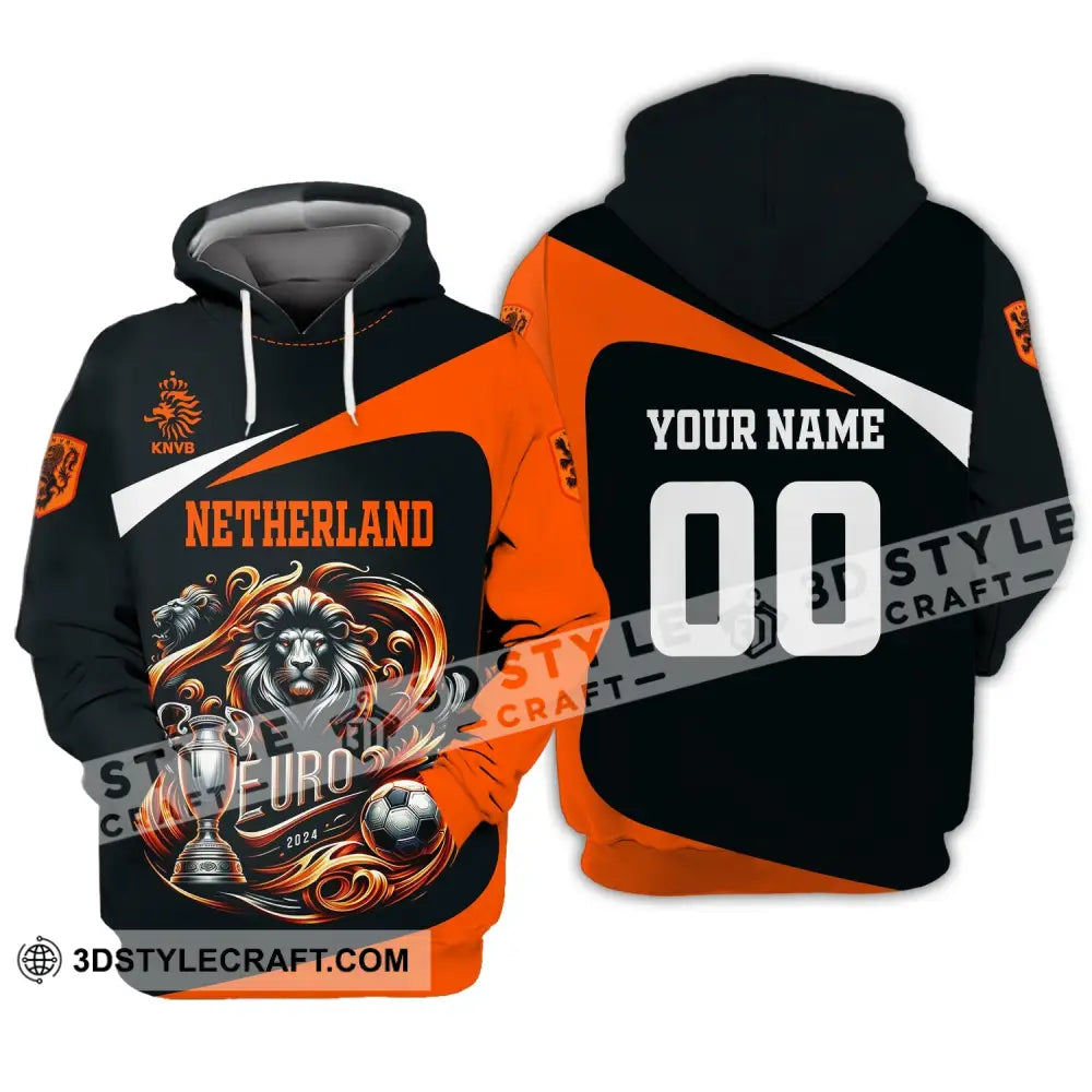 Unisex Shirt Custom Name And Number Netherlands Football Polo Long Sleeve Hoodie / S T-Shirt