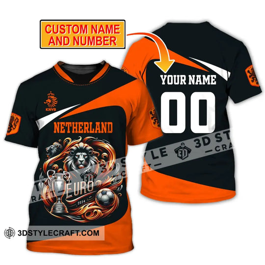 Unisex Shirt, Custom Name and Number Netherlands Football Shirt, Netherlands Football Polo Long Sleeve style option 2