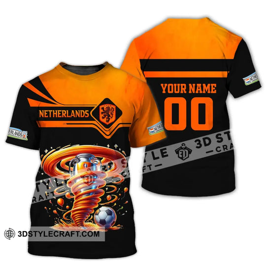 Unisex Shirt, Custom Name and Number Netherlands Football Shirt, Netherlands Football Polo Long Sleeve style option 2