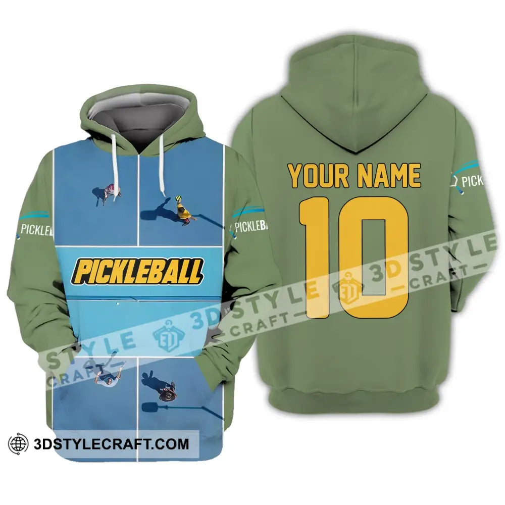 Unisex Shirt Custom Name And Number Pickleball T-Shirt For Club Gift Players Hoodie / S T-Shirt