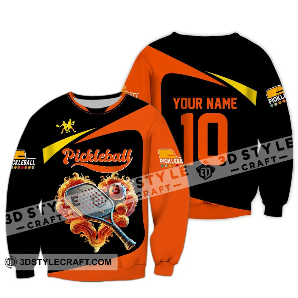 Unisex Shirt Custom Name And Number Pickleball T-Shirt For Club Gift Players Long Sleeve / S T-Shirt