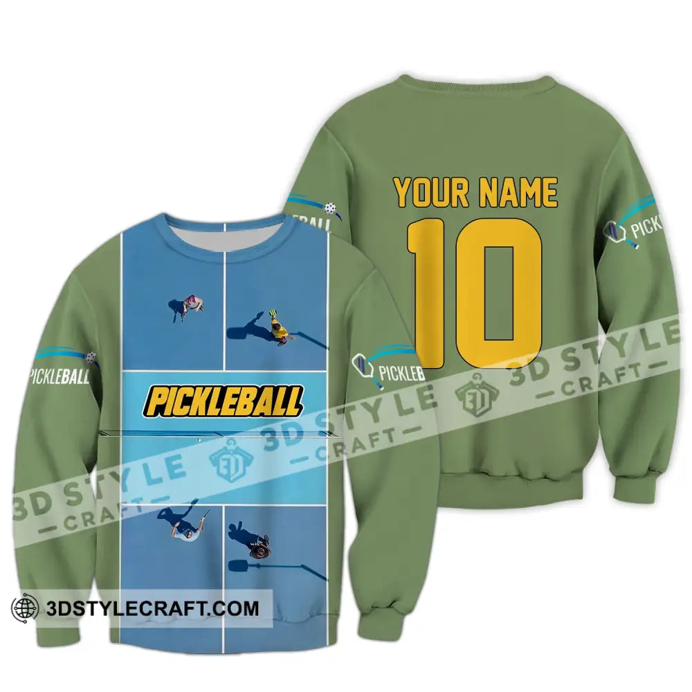 Unisex Shirt Custom Name And Number Pickleball T-Shirt For Club Gift Players Long Sleeve / S T-Shirt