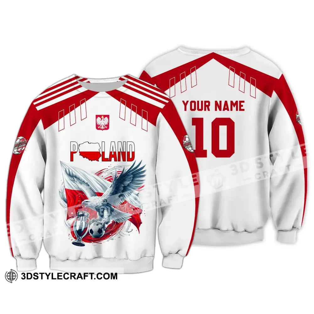 Unisex Shirt - Custom Name And Number Poland National Team Lover Long Sleeve / S T-Shirt