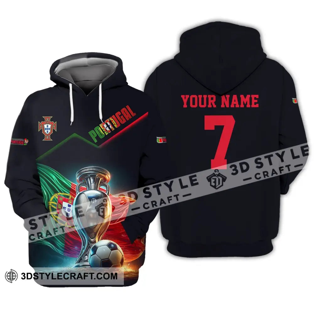 Unisex Shirt - Custom Name And Number Portugal Euro 2024 Team Hoodie / S T-Shirt