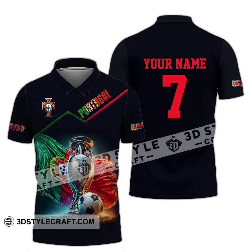 Unisex Shirt - Custom Name And Number Portugal Euro 2024 Team Polo / S T-Shirt