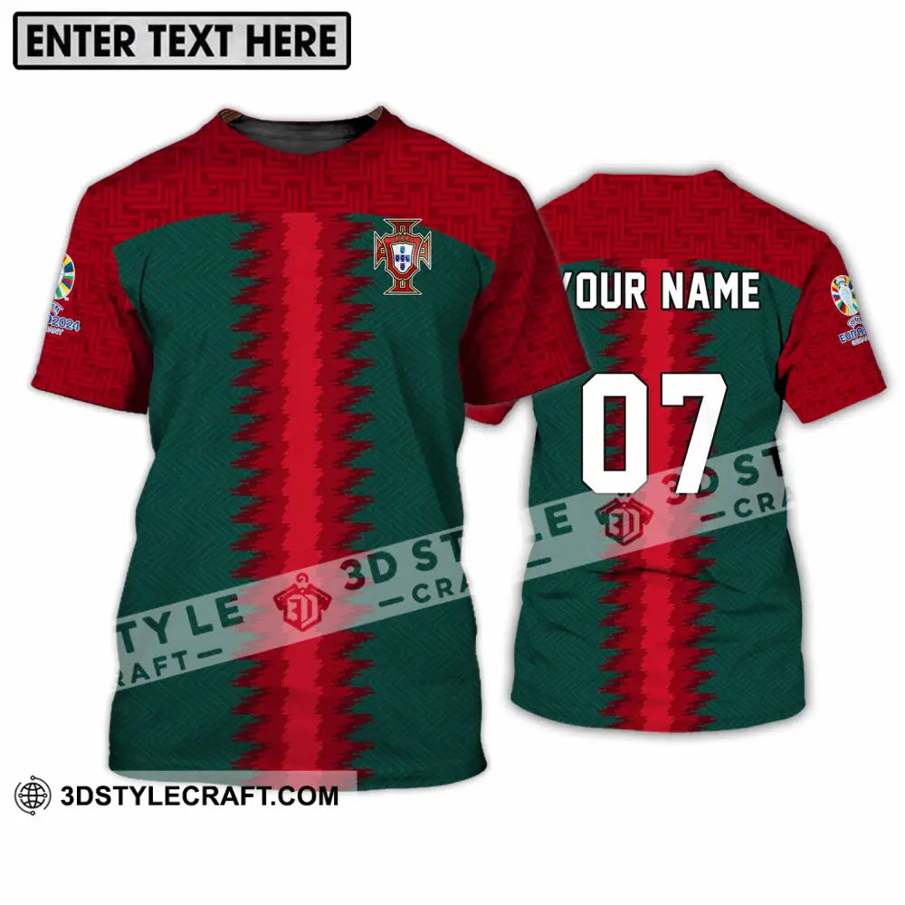 Unisex Shirt - Custom Name And Number Portugal Team T-Shirt / S T-Shirt