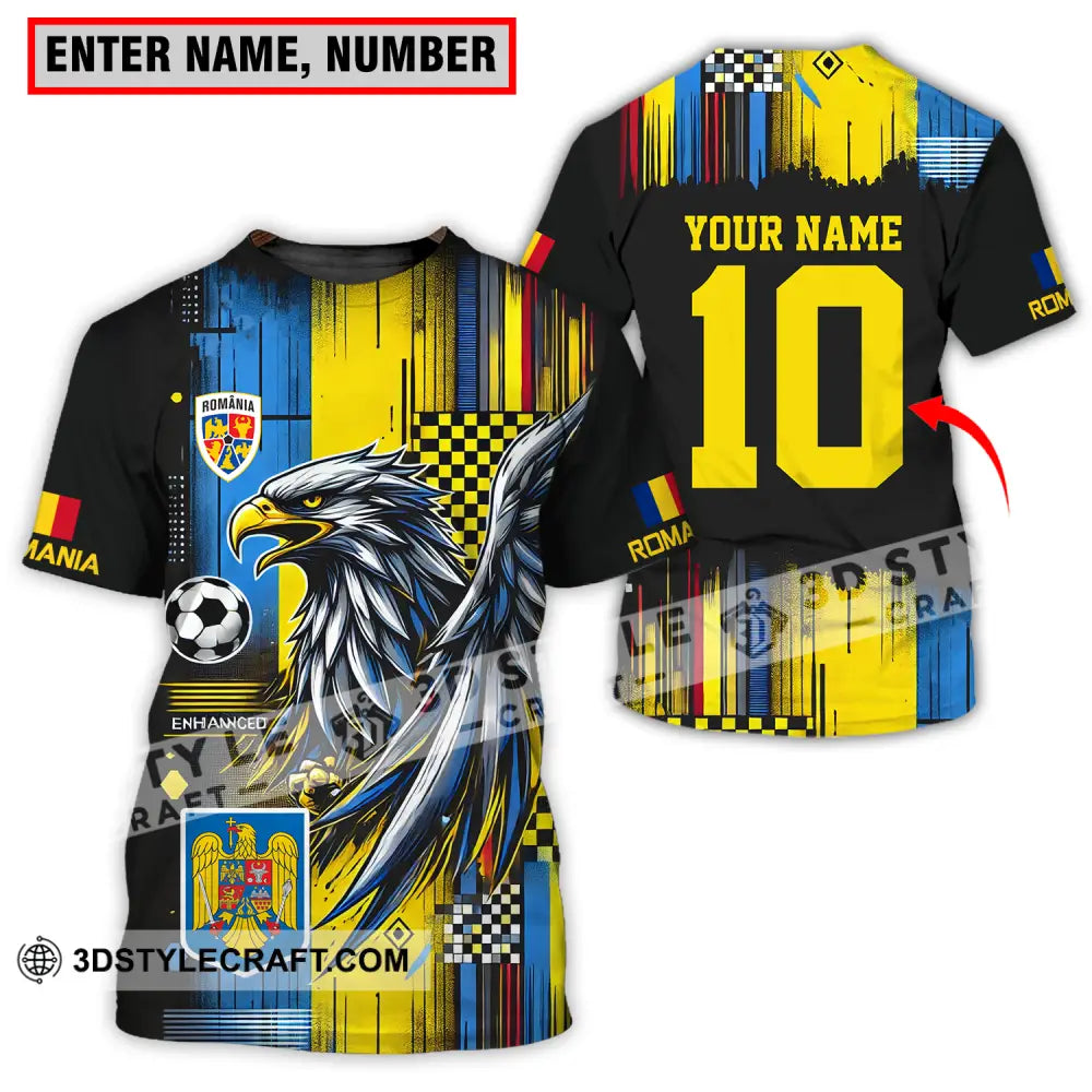 Unisex Shirt - Custom Name And Number Romania Enhance T-Shirt