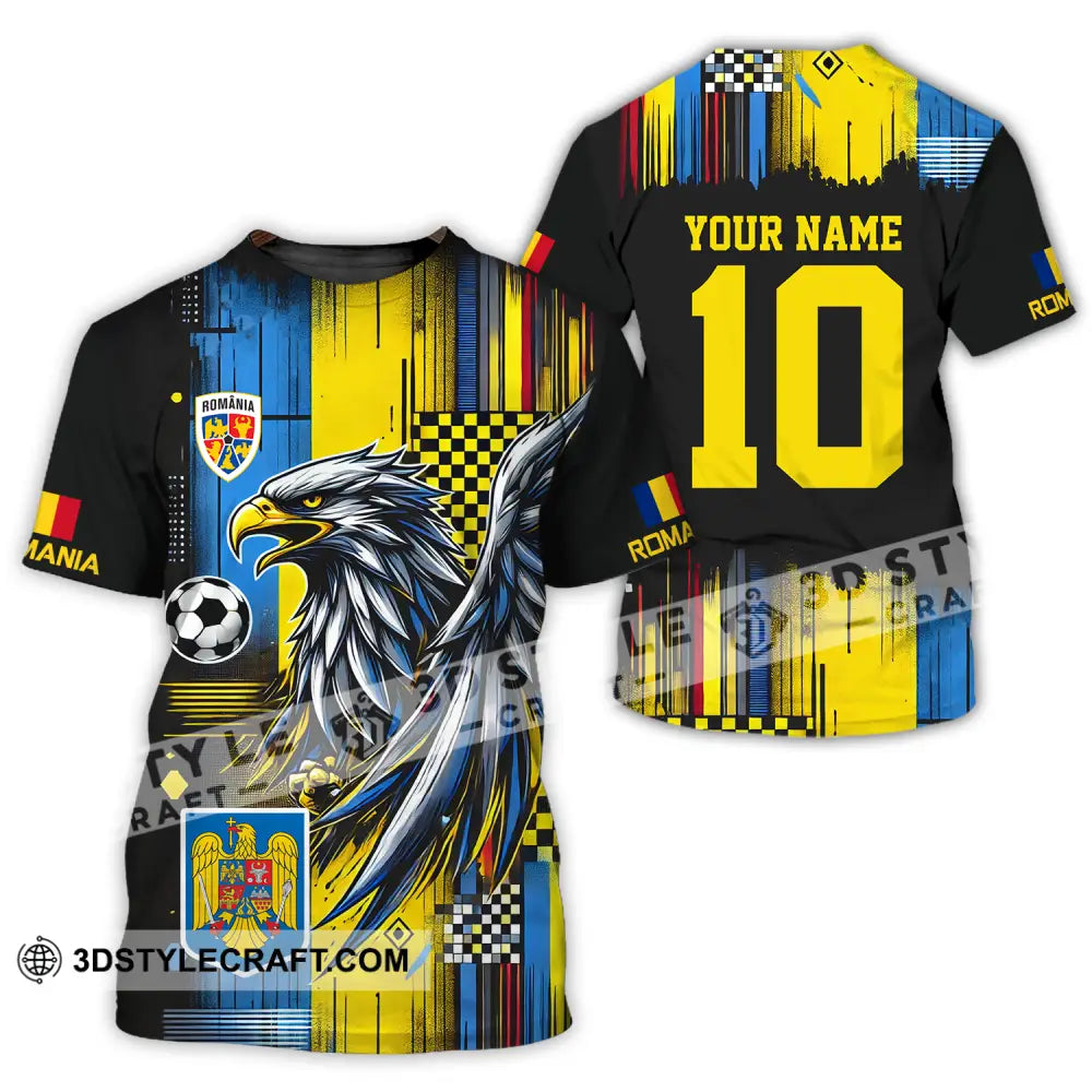 Unisex Shirt - Custom Name And Number Romania Enhance T-Shirt / S T-Shirt