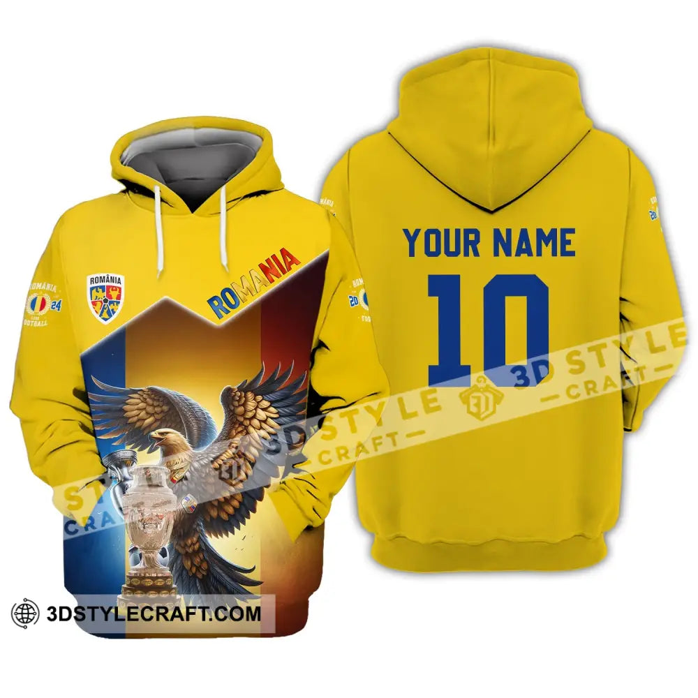 Unisex Shirt - Custom Name And Number Romania National Team Lover Hoodie / S T-Shirt