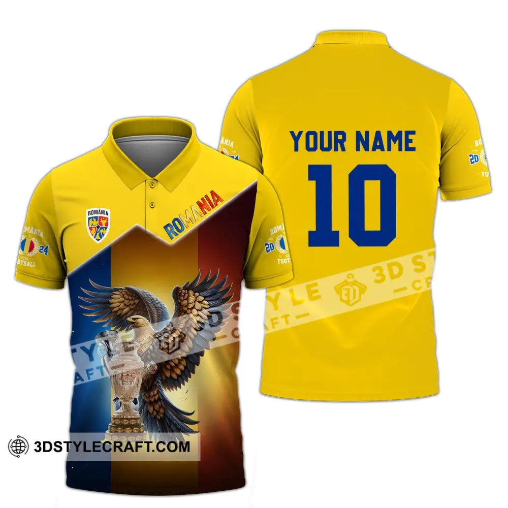 Unisex Shirt - Custom Name And Number Romania National Team Lover Polo / S T-Shirt