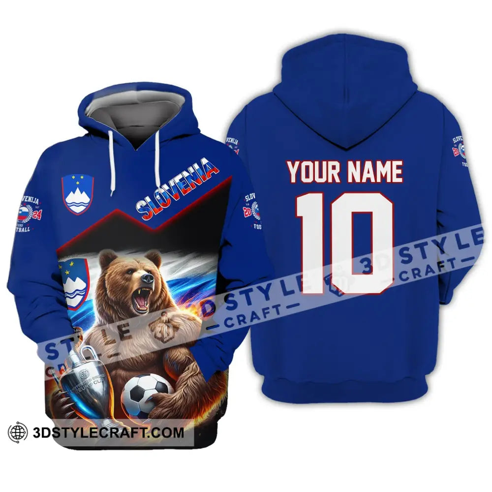 Unisex Shirt Custom Name And Number Slovakia Football Polo Euro 2024 Hoodie Long Sleeve / S T-Shirt