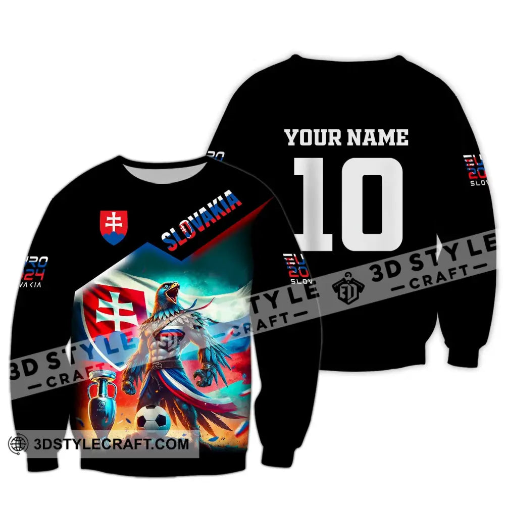 Unisex Shirt Custom Name And Number Slovakia Football Polo Long Sleeve / S T-Shirt