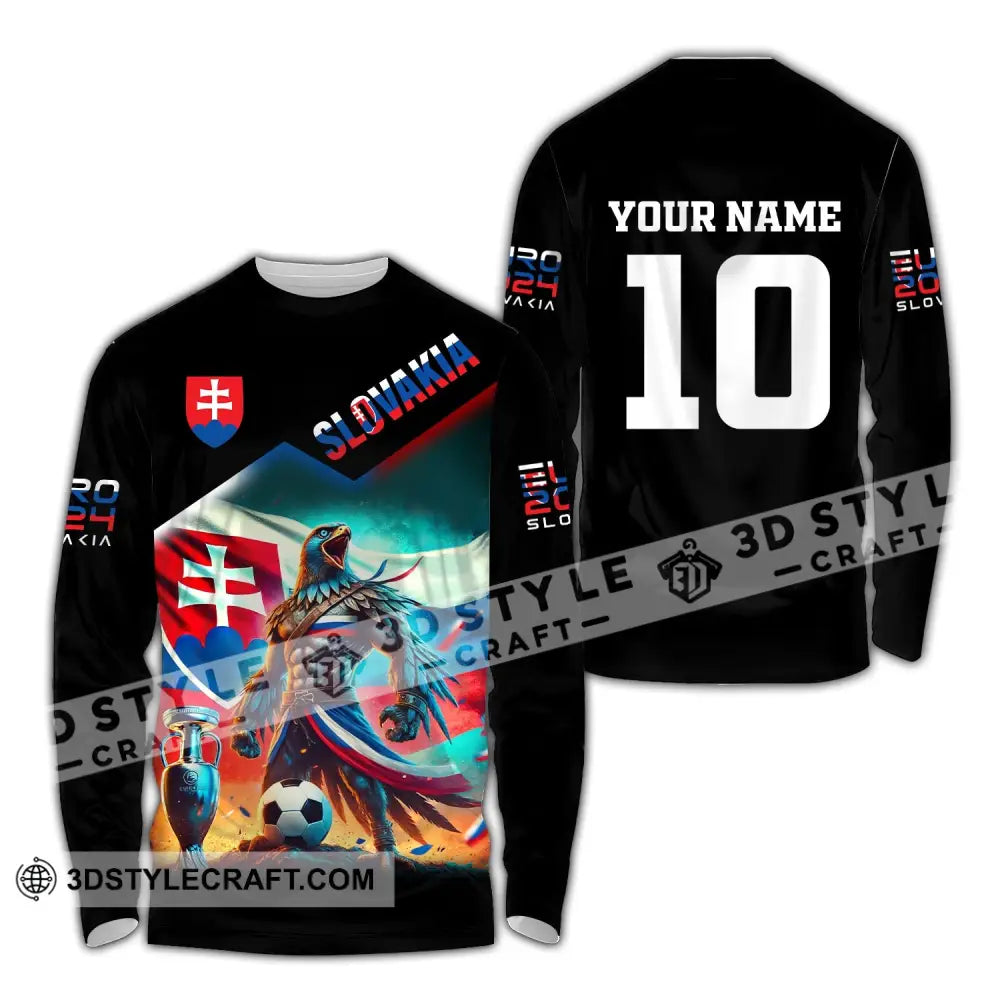 Unisex Shirt Custom Name And Number Slovakia Football Polo Long Sleeve / S T-Shirt