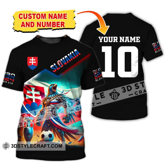 Unisex Shirt, Custom Name and Number Slovakia Football Shirt, Slovakia Football Polo Long Sleeve Shirt style option 3