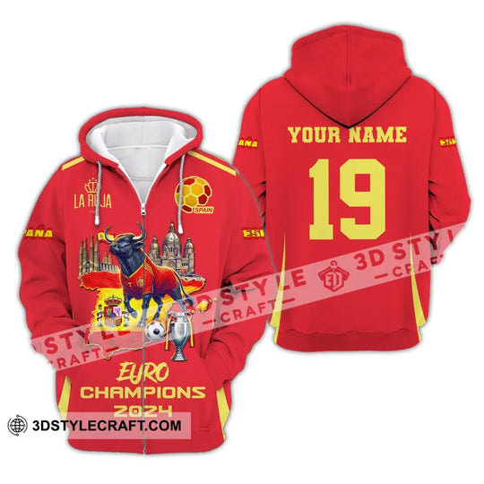 Unisex Shirt, Custom Name and Number Spain Football Shirt, Euro 2024 Shirt, La Roja 1989 Shirt, Spain Football Polo Long Sleeve style option 3