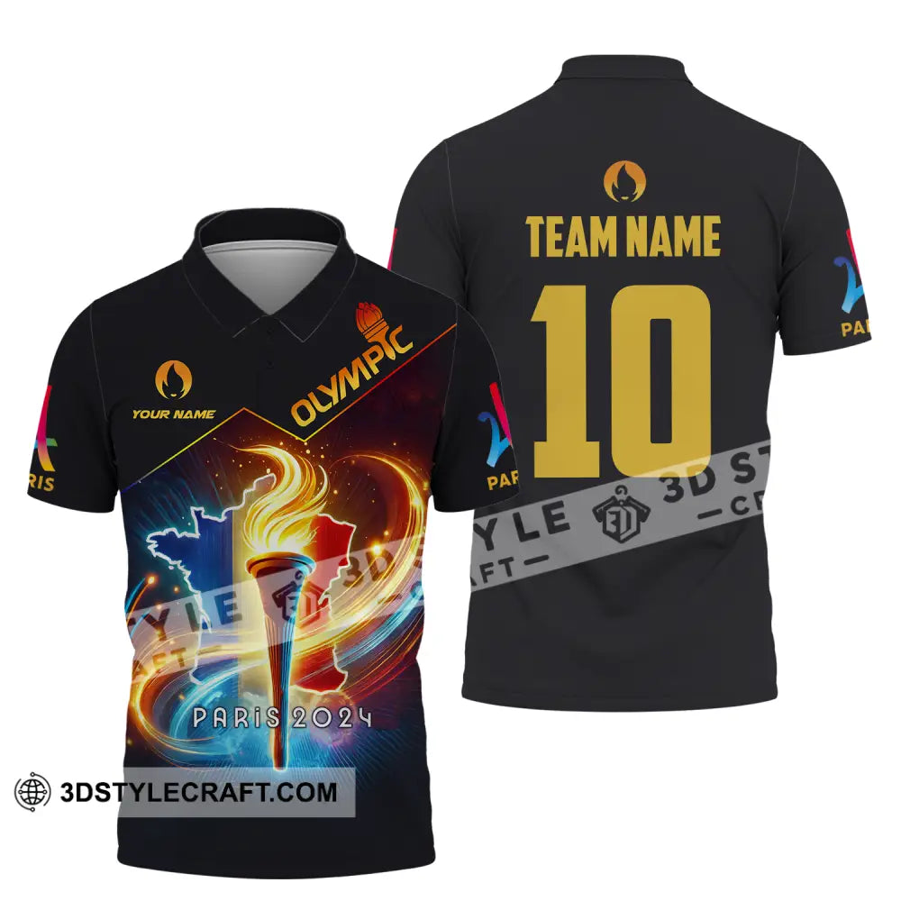 Unisex Shirt - Custom Name And Number Sport Olympic Dark Polo / S T-Shirt