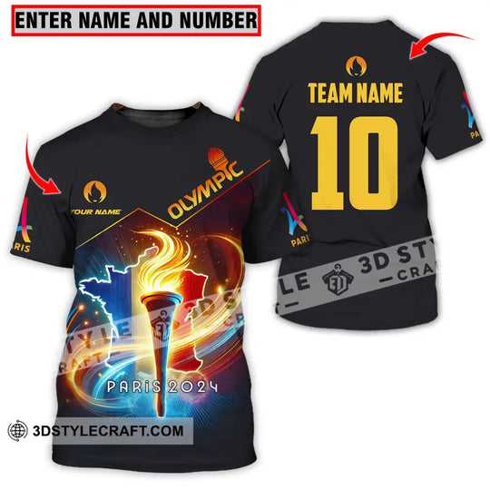 Unisex Shirt - Custom Name And Number Sport Shirt, Olympic Dark Shirt style option 1