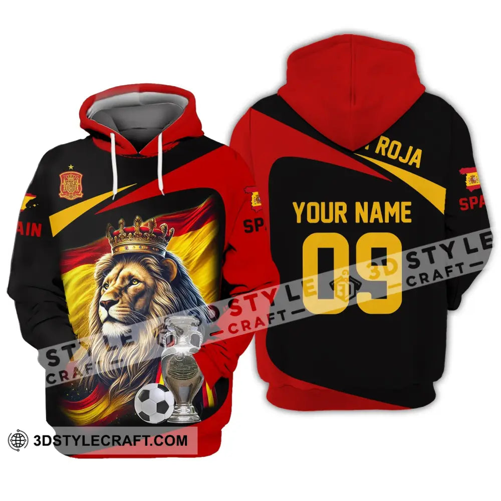 Unisex Shirt - Custom Name And Number Sport Spain La Roja Hoodie / S T-Shirt