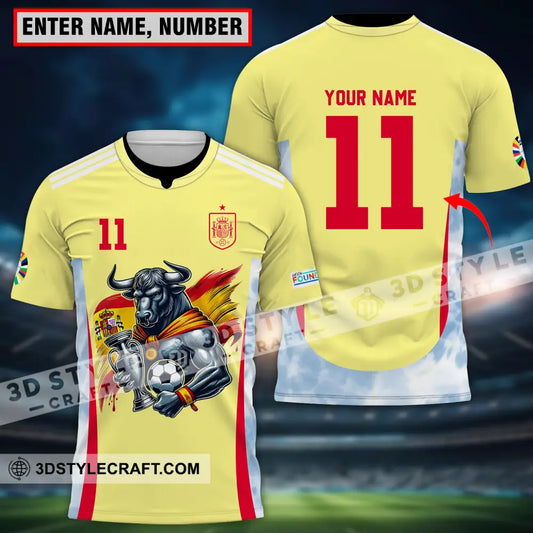 Unisex Shirt - Custom Name And Number Sport Spain National Team T-Shirt