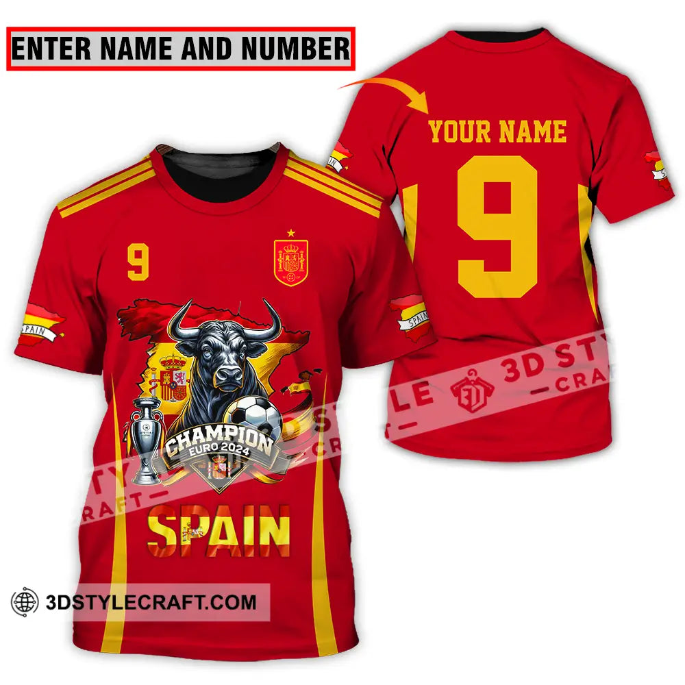 Unisex Shirt - Custom Name And Number Sport Spain The Champion T-Shirt