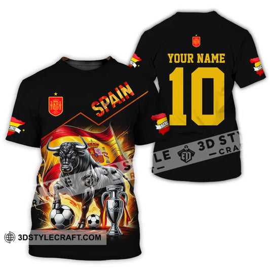 Unisex Shirt - Custom Name And Number Sport Winner Spain Bull T-Shirt / S T-Shirt