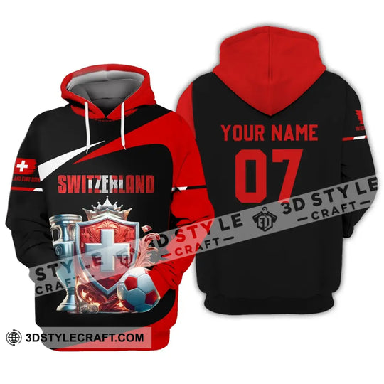 Unisex Shirt - Custom Name And Number Shirt, Switzerland Euro 2024 National Team style option 2