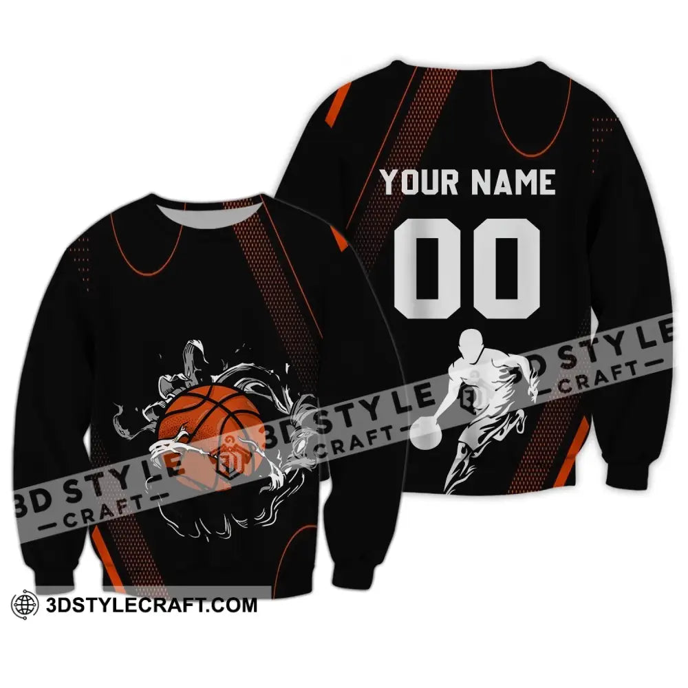 Unisex Shirt - Custom Name And Number T-Shirt Personalized Basketball Clothing Long Sleeve / S