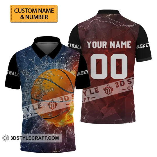 Unisex Shirt - Custom Name and Number T-Shirt - Personalized Basketball Shirt - Basketball Sportwear style option 1