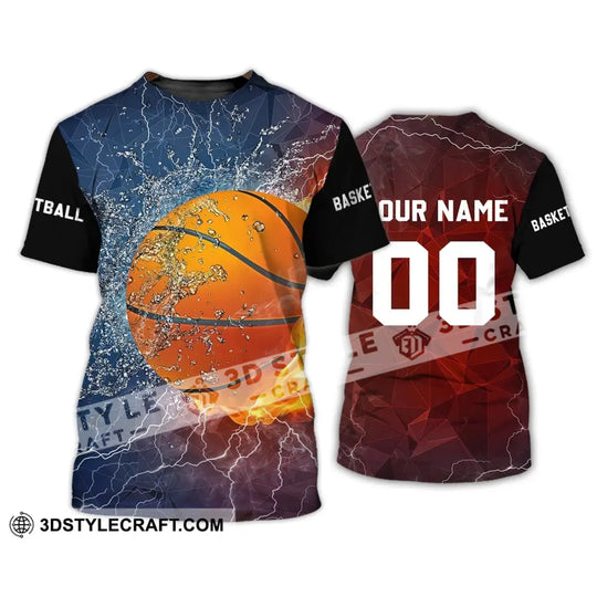Unisex Shirt - Custom Name and Number T-Shirt - Personalized Basketball Shirt - Basketball Sportwear style option 2