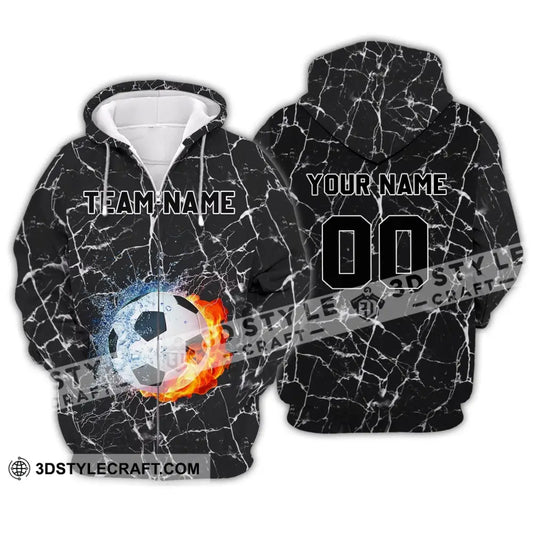 Unisex Shirt - Custom Name And Number T-Shirt Personalized Soccer Clothing Zipper Hoodie / S T-Shirt