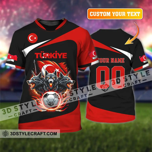 Unisex Shirt Custom Name And Number Turkiye Football Turkey Euro 2024 Türkiye Polo Long Sleeve