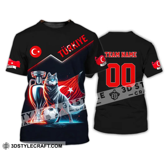 Unisex Shirt Custom Name And Number Turkiye Football Turkey Euro 2024 Türkiye Polo Long Sleeve