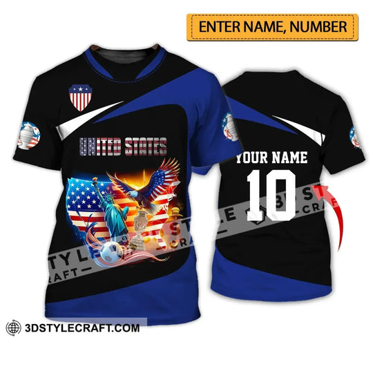 Unisex Shirt - Custom Name And Number Shirt, United States National Team style option 1