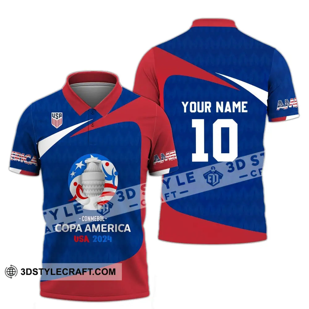 Unisex Shirt - Custom Name And Number Usa National Team Lover Polo / S T-Shirt