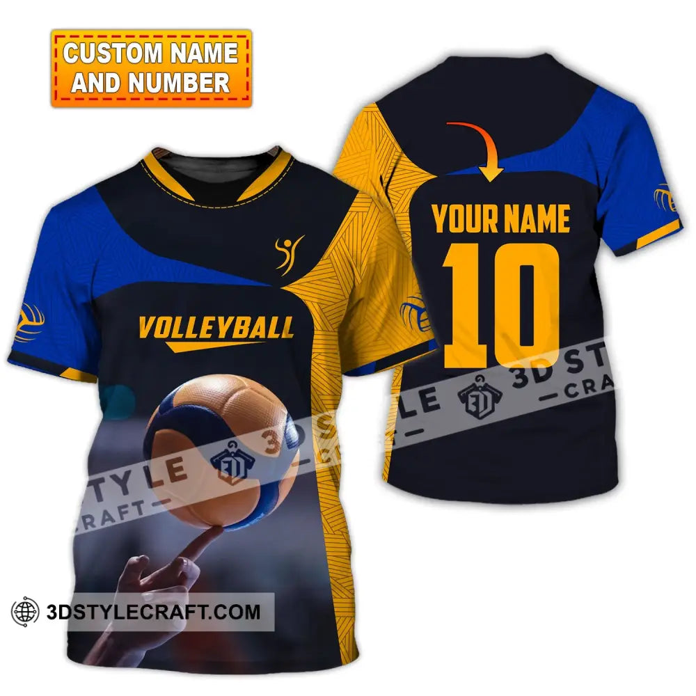 Unisex Shirt Custom Name And Number Volleyball T-Shirt For Club Gift Lovers T-Shirt