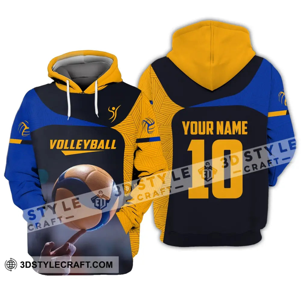 Unisex Shirt Custom Name And Number Volleyball T-Shirt For Club Gift Lovers Hoodie / S T-Shirt