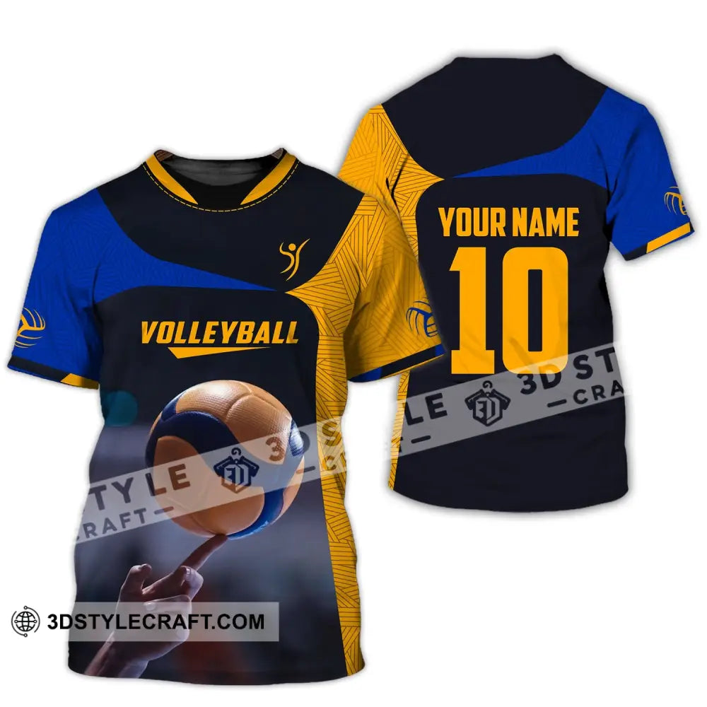 Unisex Shirt Custom Name And Number Volleyball T-Shirt For Club Gift Lovers / S T-Shirt