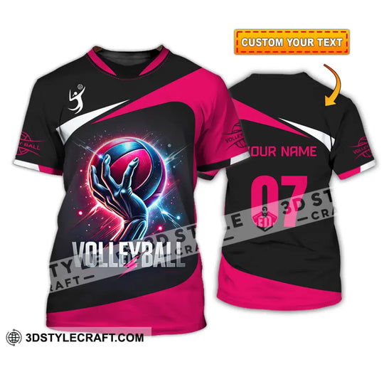 Unisex Shirt, Custom Name and Number Volleyball T-Shirt, Volleyball Hoodie Long Sleeve Shirt, Gift for Volleyball Lovers style option 1