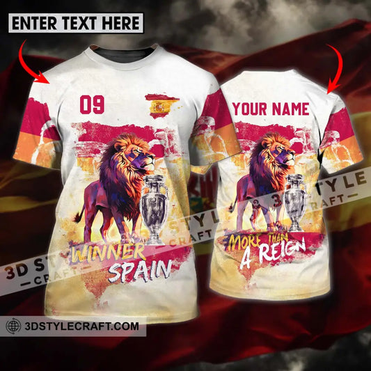 Unisex Shirt - Custom Name And Number Winner Spain T-Shirt