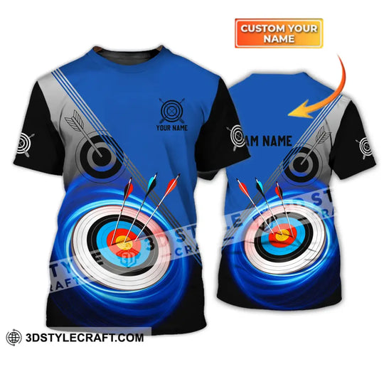Unisex Shirt - Custom Name And Team Name Shirt - Archery Lover Blue Shirt style option 1