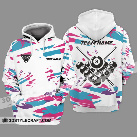 Unisex Shirt - Custom Name And Team Name Billiard Shirt, Color Line style option 3